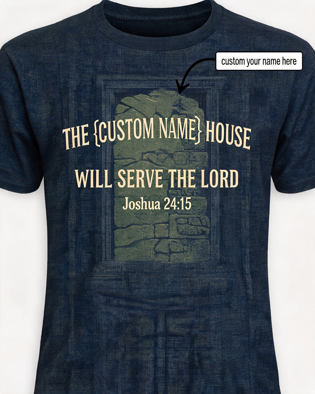 Custom Men’s Christian Shirt The House Will Serve The Lord AOP Tee