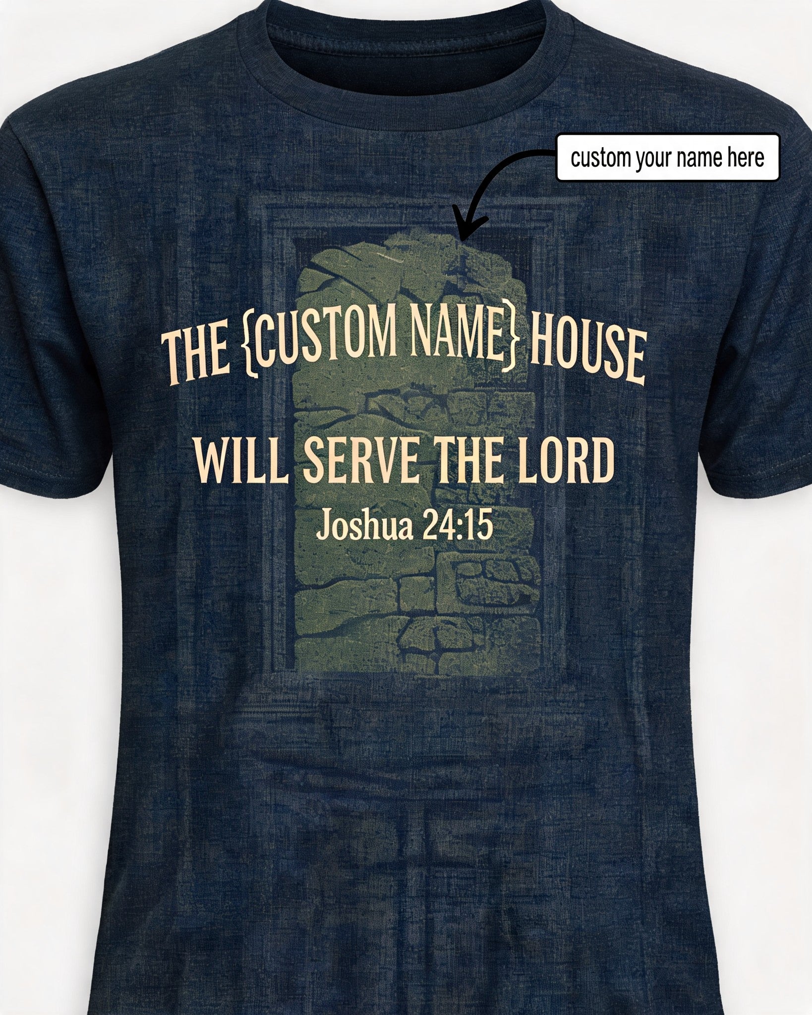 Custom Men’s Christian Shirt The House Will Serve The Lord AOP Tee