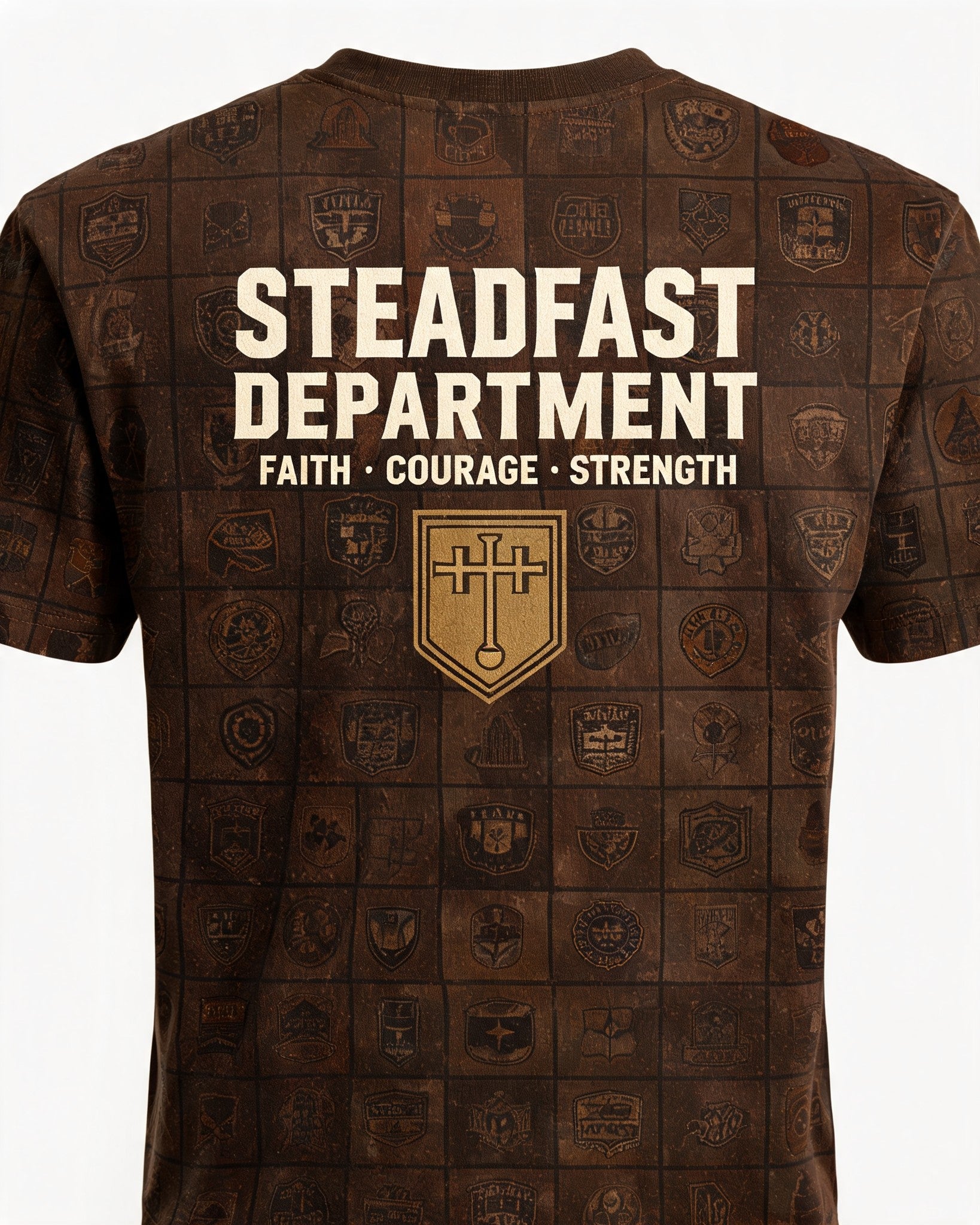 Men’s Christian Group Shirt Steadfast Department AOP Tee