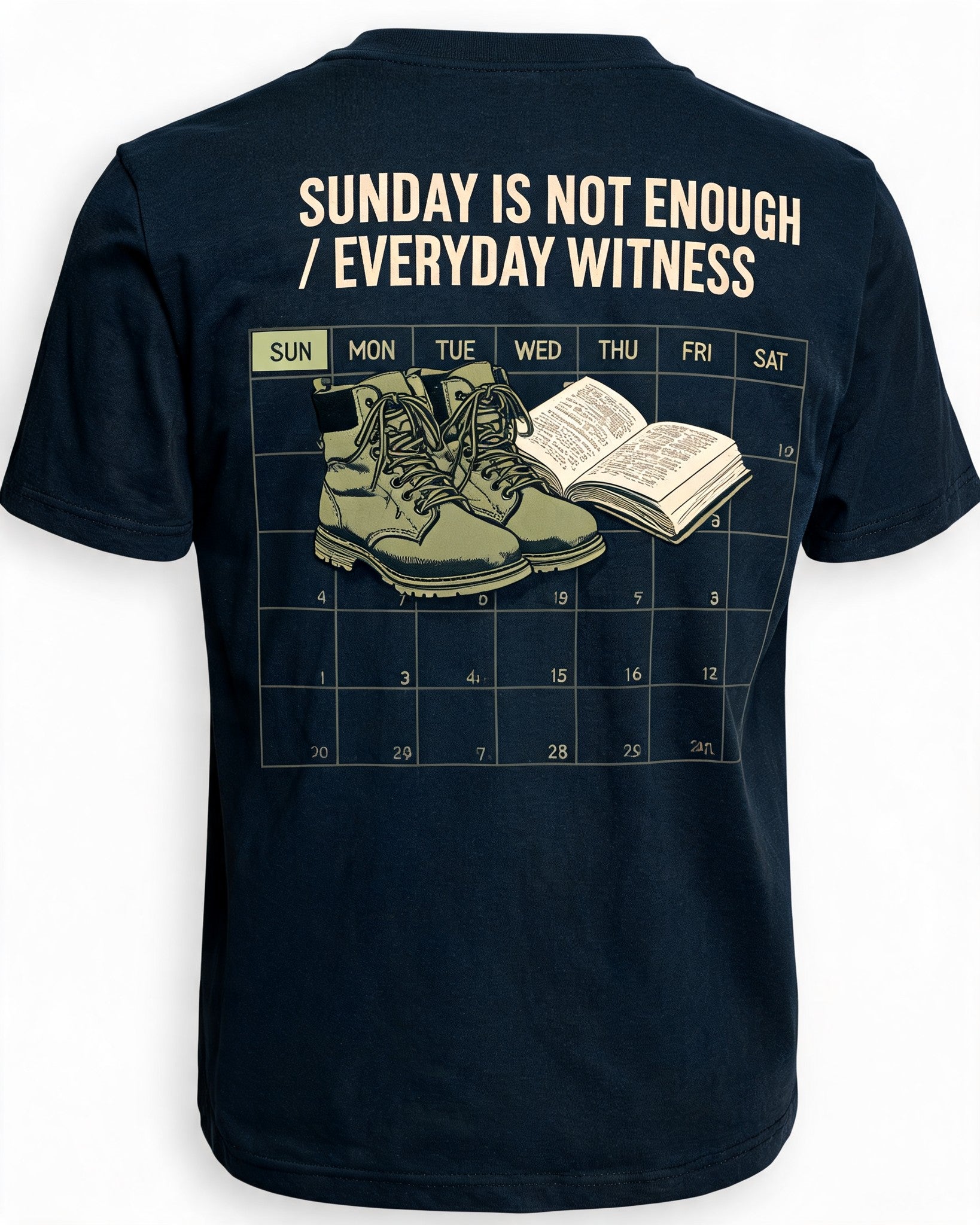 Jesus Shirt Men Sunday Is Not Enough Everyday Witness AOP Tee