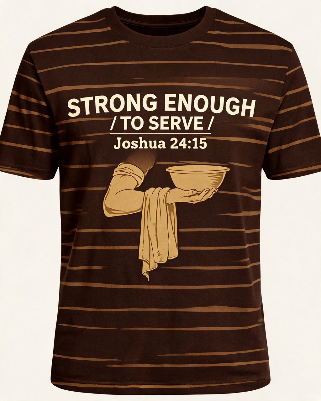 Men’s Christian Shirt Strong Enough To Serve AOP Tee