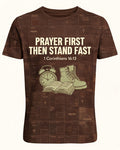 Men’s Christian Shirt First Shift Prayer AOP Tee