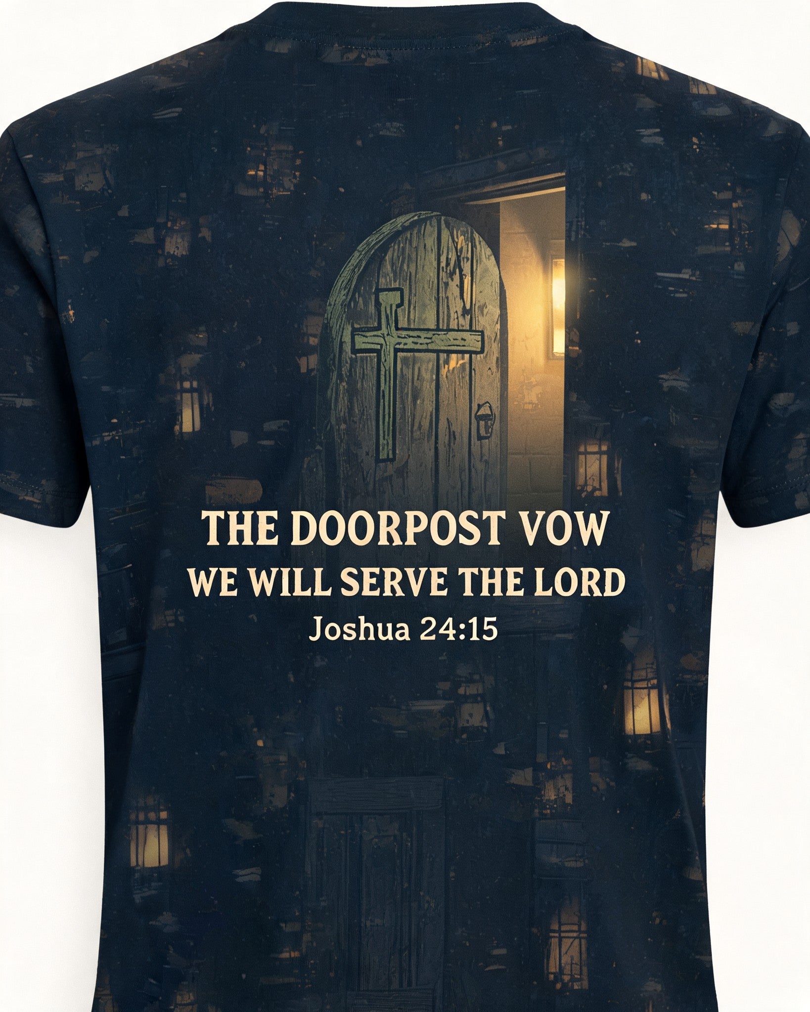 Joshua 24 15 Shirt Doorpost Vow Men’s AOP Tee