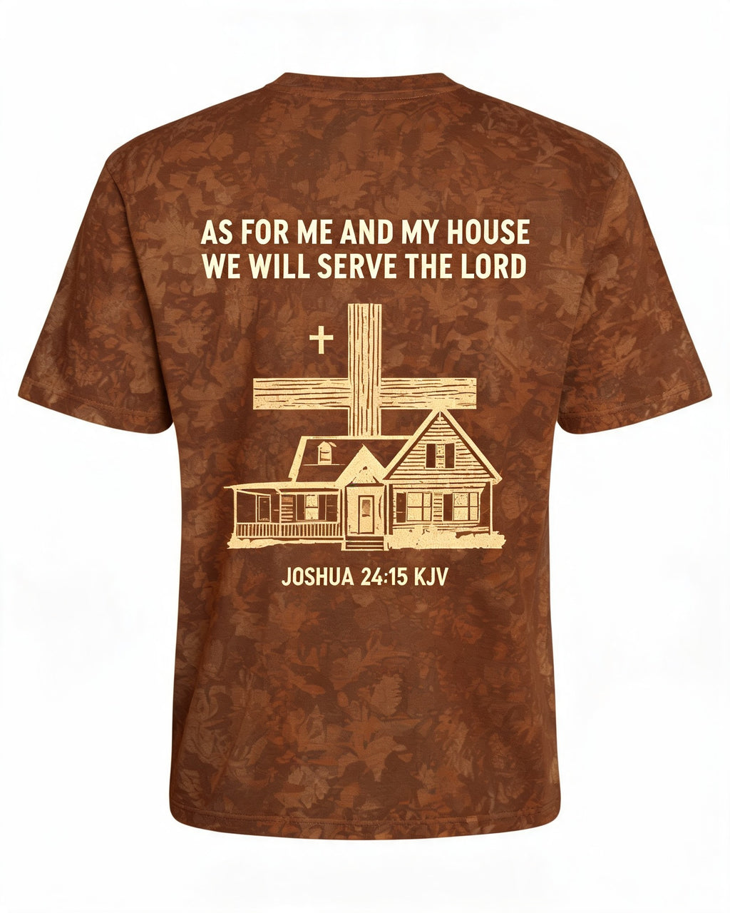 Christian Shirt Cross As For Me And My House Short-sleeve AOP T-shirt