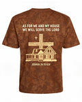 Christian Shirt Cross As For Me And My House Short-sleeve AOP T-shirt