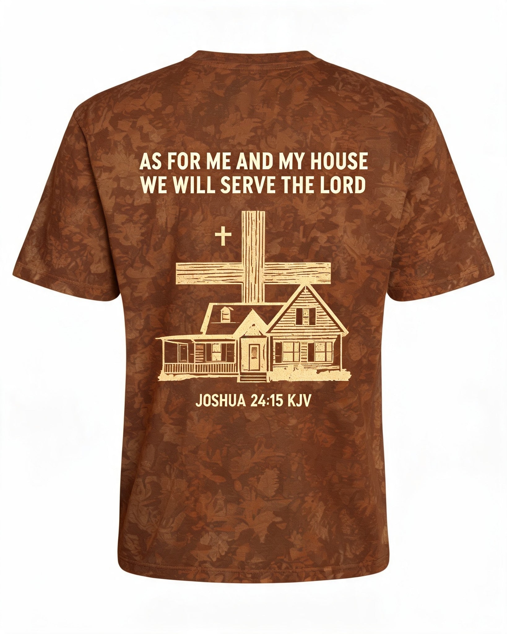 Christian Shirt Cross As For Me And My House Short-sleeve AOP T-shirt