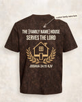Christian Shirt Green Custom House Serves The Lord Short-sleeve AOP T-shirt