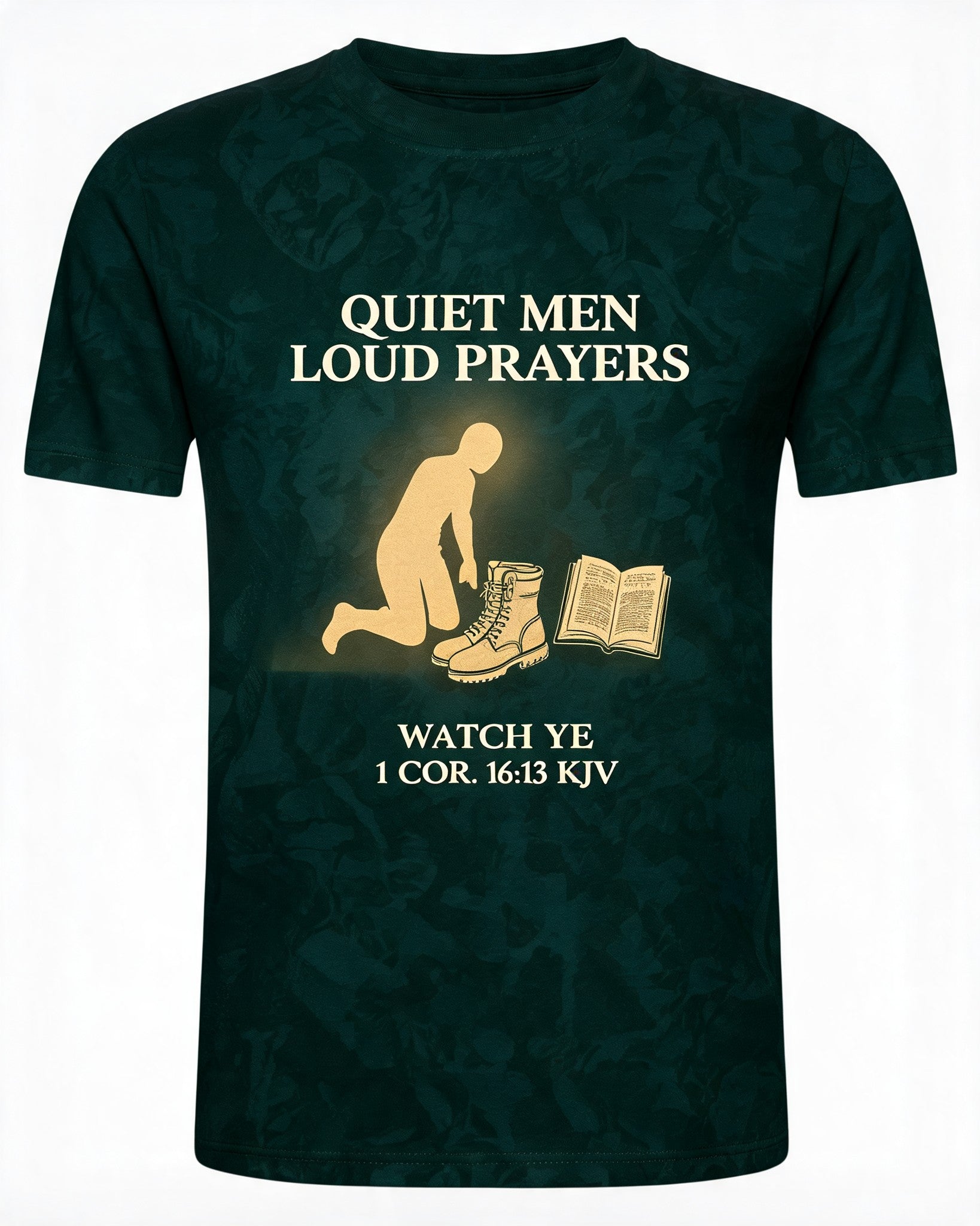 Prayer Warrior Christian Shirt Quiet Strength Short-sleeve AOP T-shirt