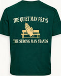 Prayer Warrior Christian Shirt The Quiet Man Prays Short-sleeve AOP T-shirt