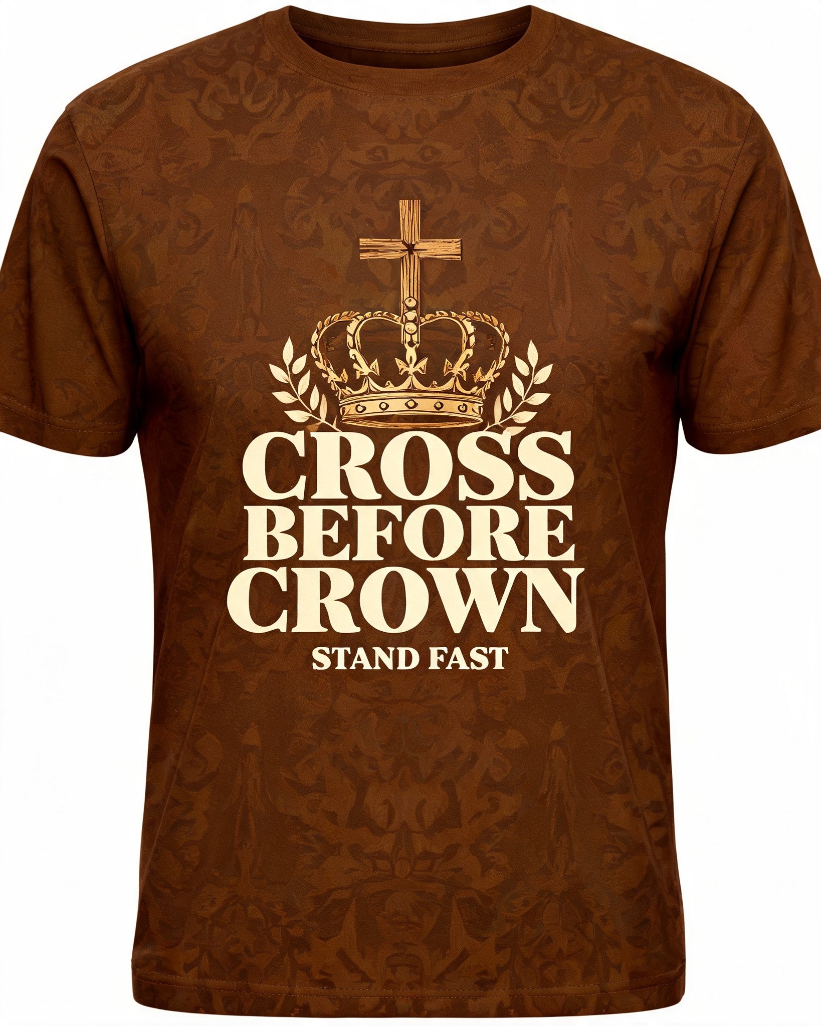 Cross Before Crown Christian Shirt Short-sleeve AOP T-shirt