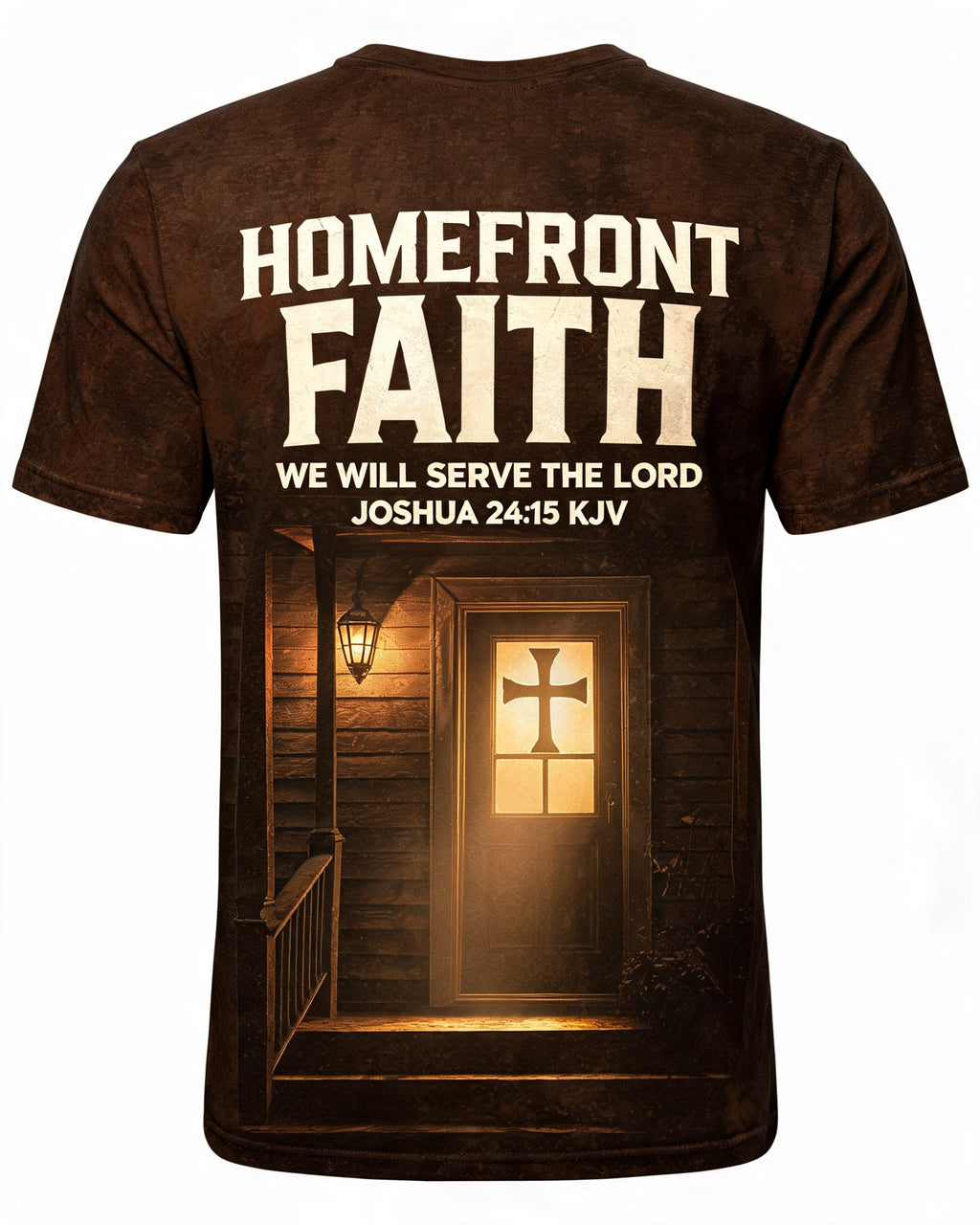 As For Me And My House Shirt Serve The Lord Homefront Short-sleeve AOP T-shirt