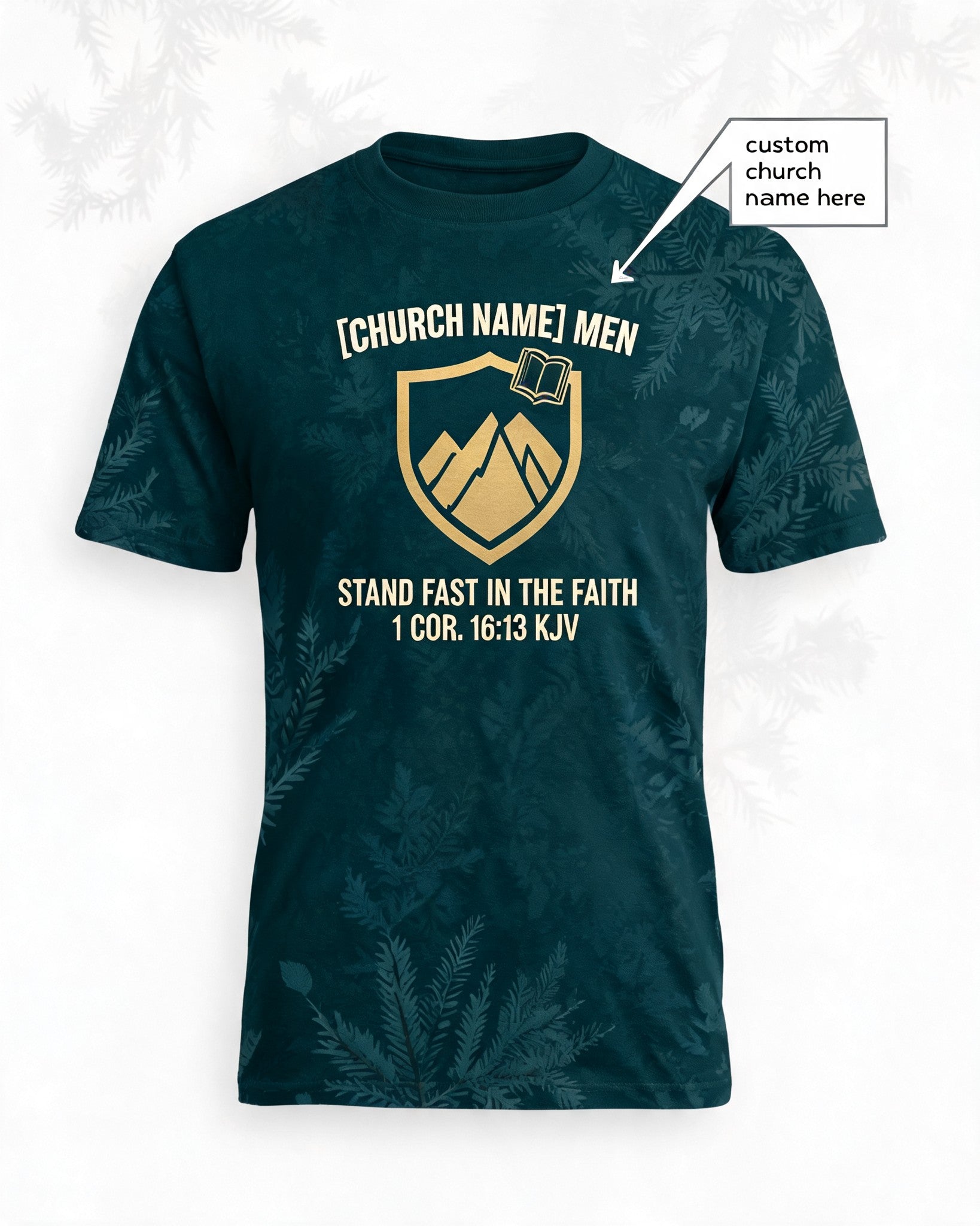 Custom Men Ministry Shirt Badge Short-sleeve AOP T-shirt