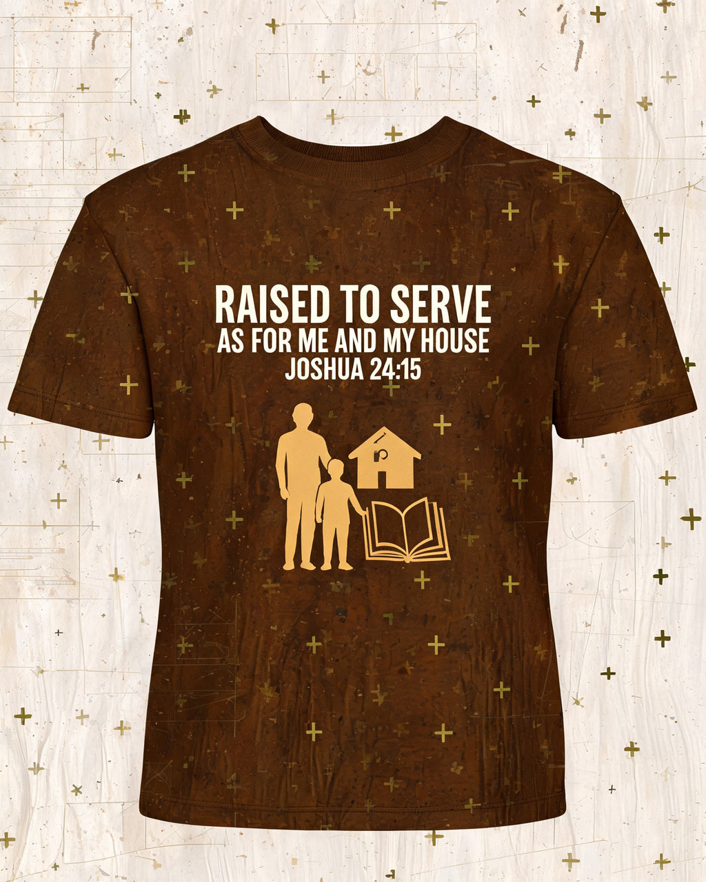 Christian Father Son Shirts Raised To Serve AOP Tee