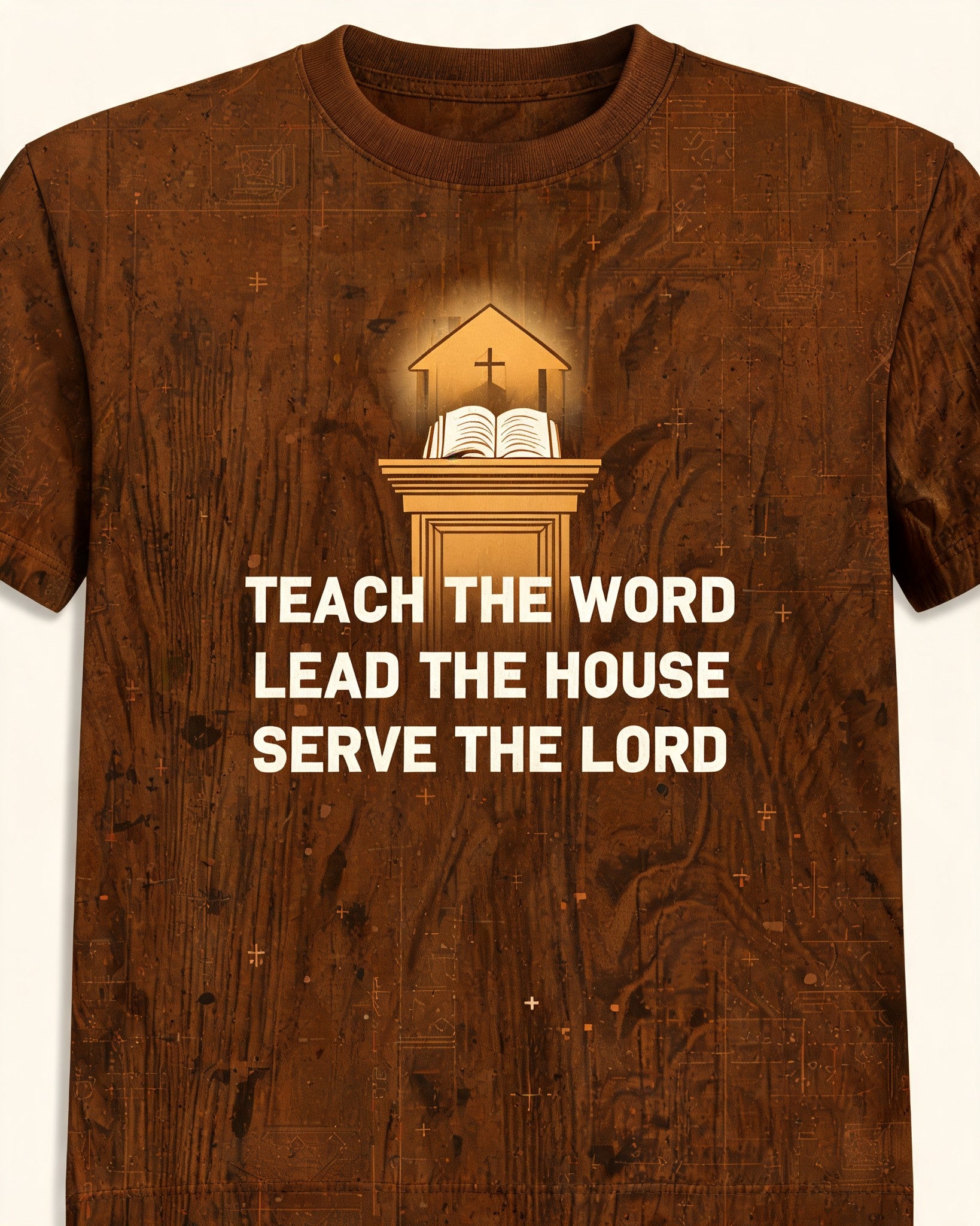 Religious Teacher Shirts Teach The Word Lead The House AOP Tee