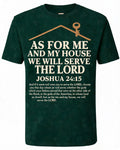 Mens Christian Shirts As For Me And My House KJV AOP Tee