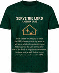 Christian Shirt Minimalist Serve The LORD Joshua 24:15 AOP Tee