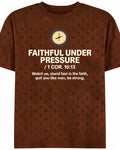 Christian Shirt Minimalist Faithful Under Pressure AOP Tee