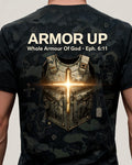 Christian Shirt Camo - Armor Up Veteran Short Sleeve AOP Tee
