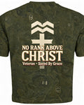 Mens Christian Shirts God Is Good - No Rank Above Christ Short Sleeve AOP Tee