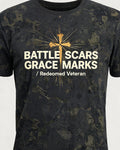 Christian Shirt Minimalist - Battle Scars Grace Marks Short Sleeve AOP Tee
