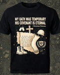Christian Shirt Brown - My Oath Was Temporary His Covenant Is Eternal Short Sleeve AOP Tee