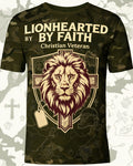 Christian Shirt Minimalist - Lionhearted By Faith Short Sleeve AOP Tee