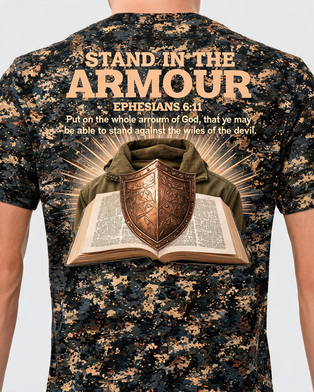 Christian Veteran Shirt Armor Of God Ephesians 6 AOP T-shirt
