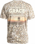 Christian Shirt Camo Veteran Covered By Grace AOP T-shirt