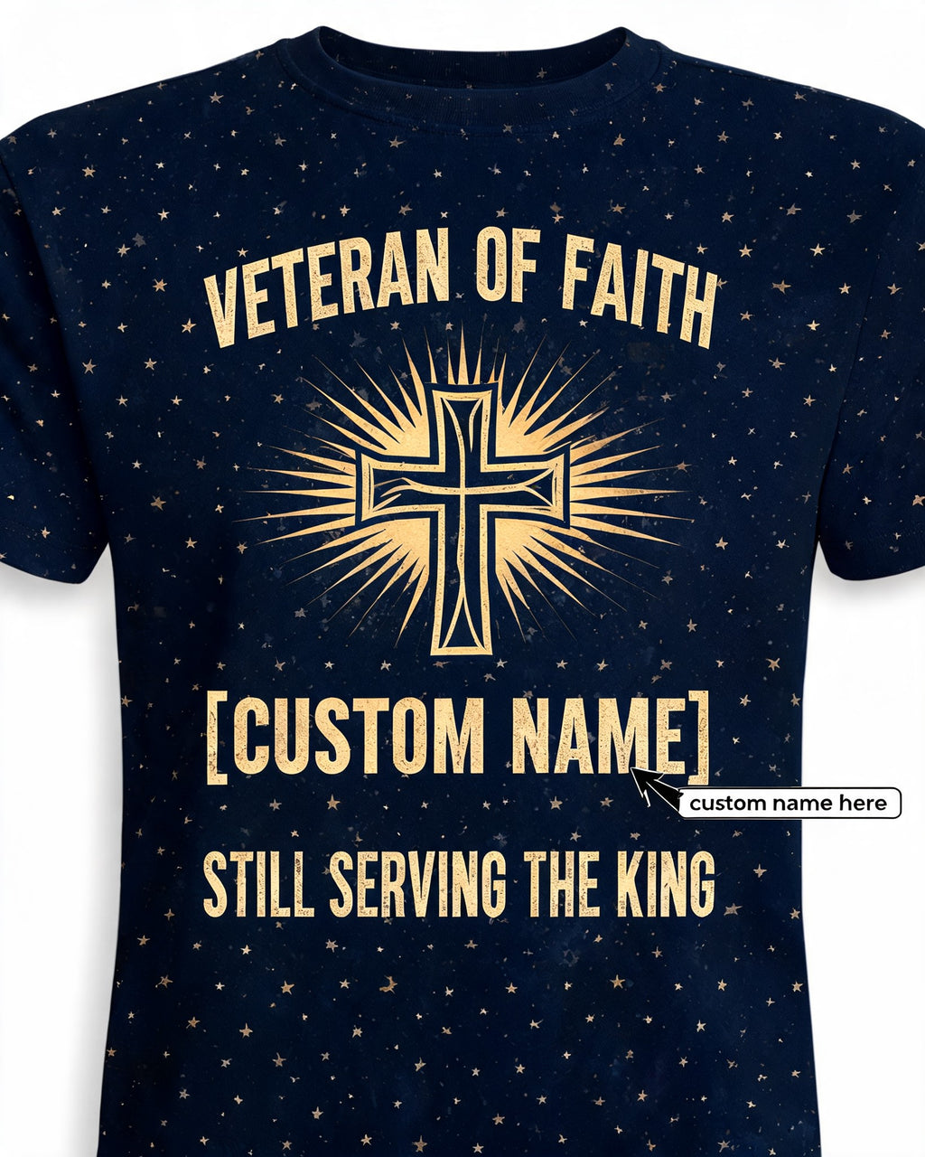 Christian Veteran Shirt Custom Veteran Of Faith AOP T-shirt