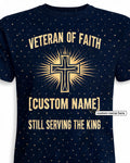 Christian Veteran Shirt Custom Veteran Of Faith AOP T-shirt