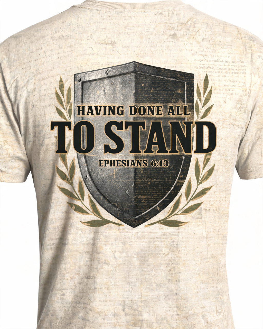 Christian Veteran Shirt Having Done All To Stand AOP T-shirt