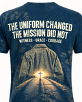 Christian Veteran Gift The Uniform Changed AOP T-shirt