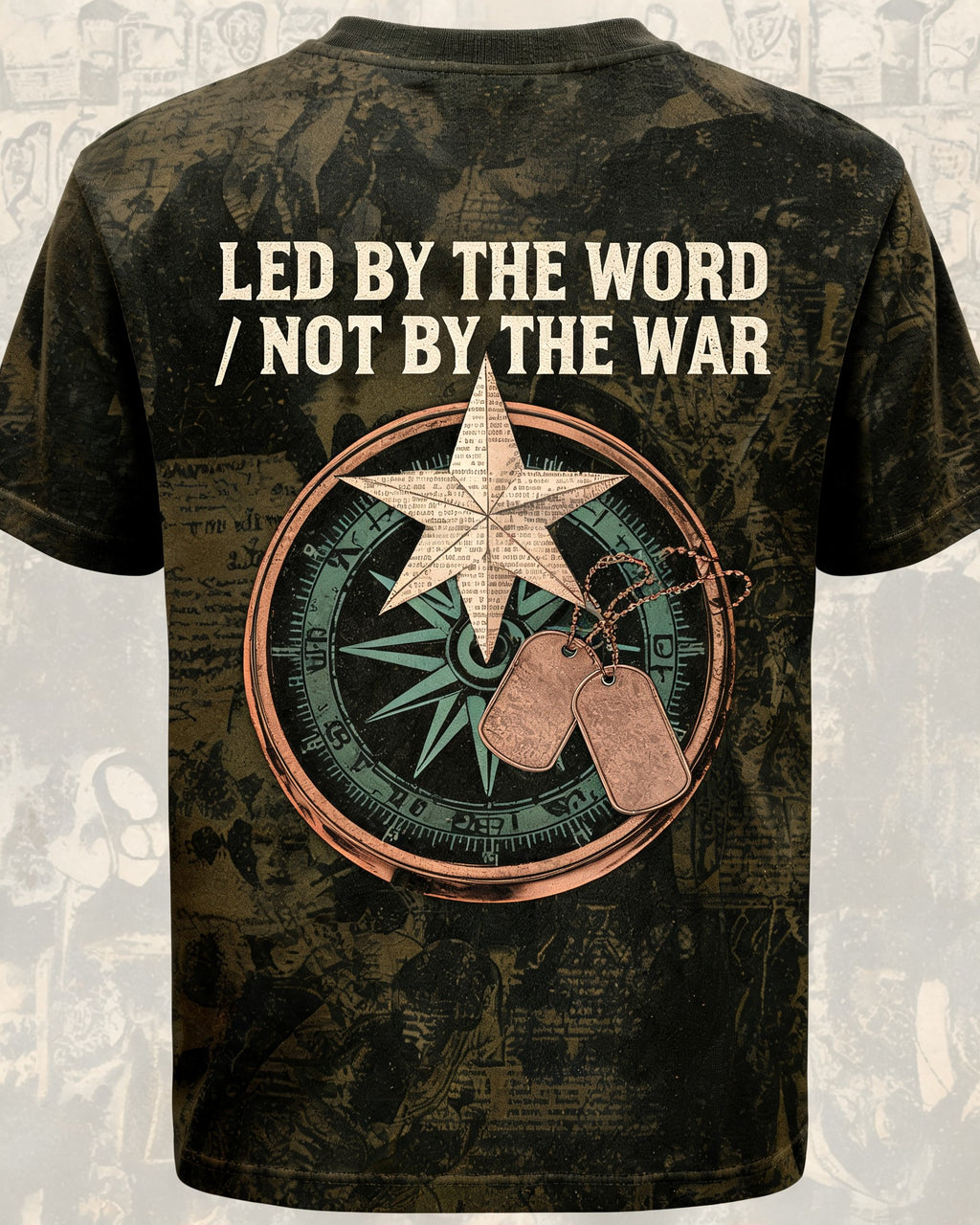 Christian Veteran Shirt Led By The Word AOP T-shirt