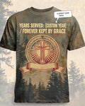 Christian Veteran Shirt Custom Years Served AOP T-shirt