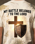 Christian Veteran Shirt My Battle Belongs To The Lord AOP T-shirt