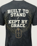 Mens Christian Veteran Faith Built To Stand AOP T-shirt