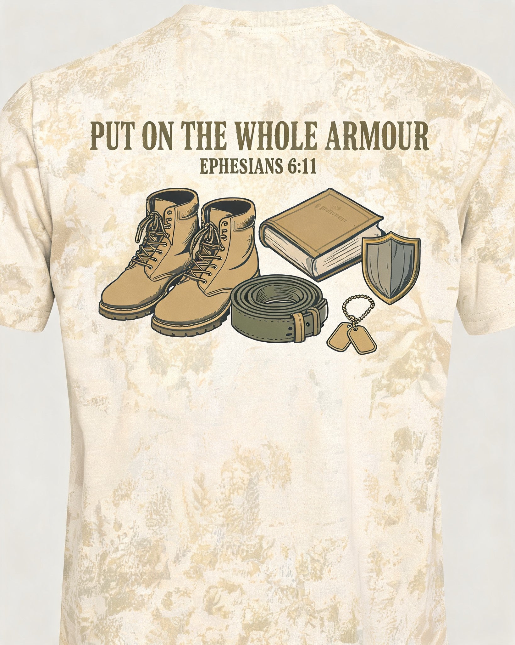 Christian Veteran Shirt Put On The Whole Armour AOP T-shirt