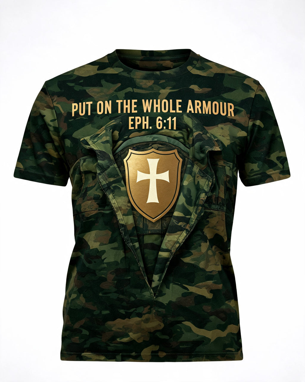 Christian Veteran Armor Of God Shirt Ephesians 6 AOP T-shirt