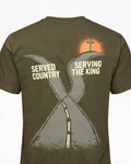 Christian Veteran Shirt Served Country Serving King AOP T-shirt
