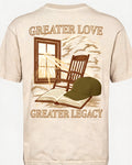 Christian Veteran Grandpa Gift Greater Love Legacy AOP T-shirt