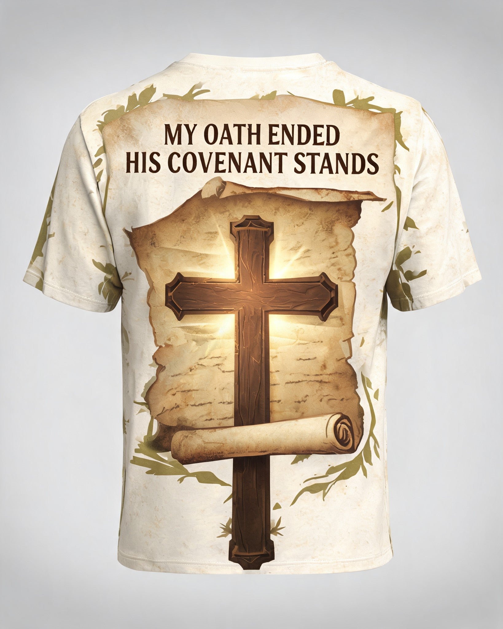 Christian Shirt Brown Veteran Covenant AOP T-shirt