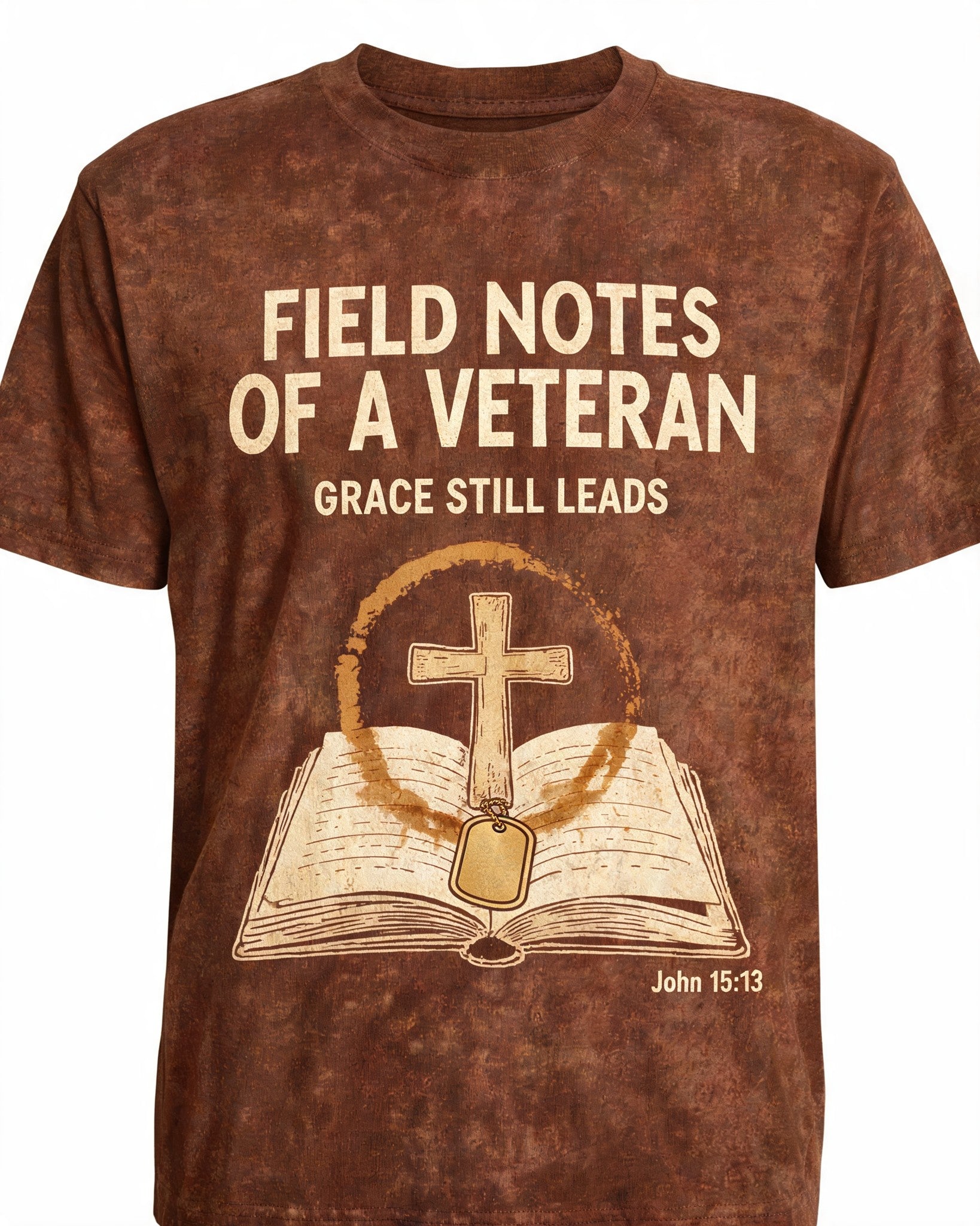 Christian Veteran Shirt Field Notes Of A Veteran Short-sleeve AOP T-shirt