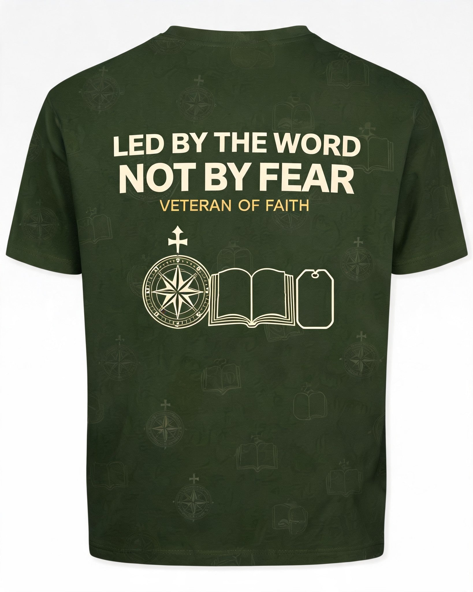 Mens Christian Veteran Shirt Led By The Word Short-sleeve AOP T-shirt