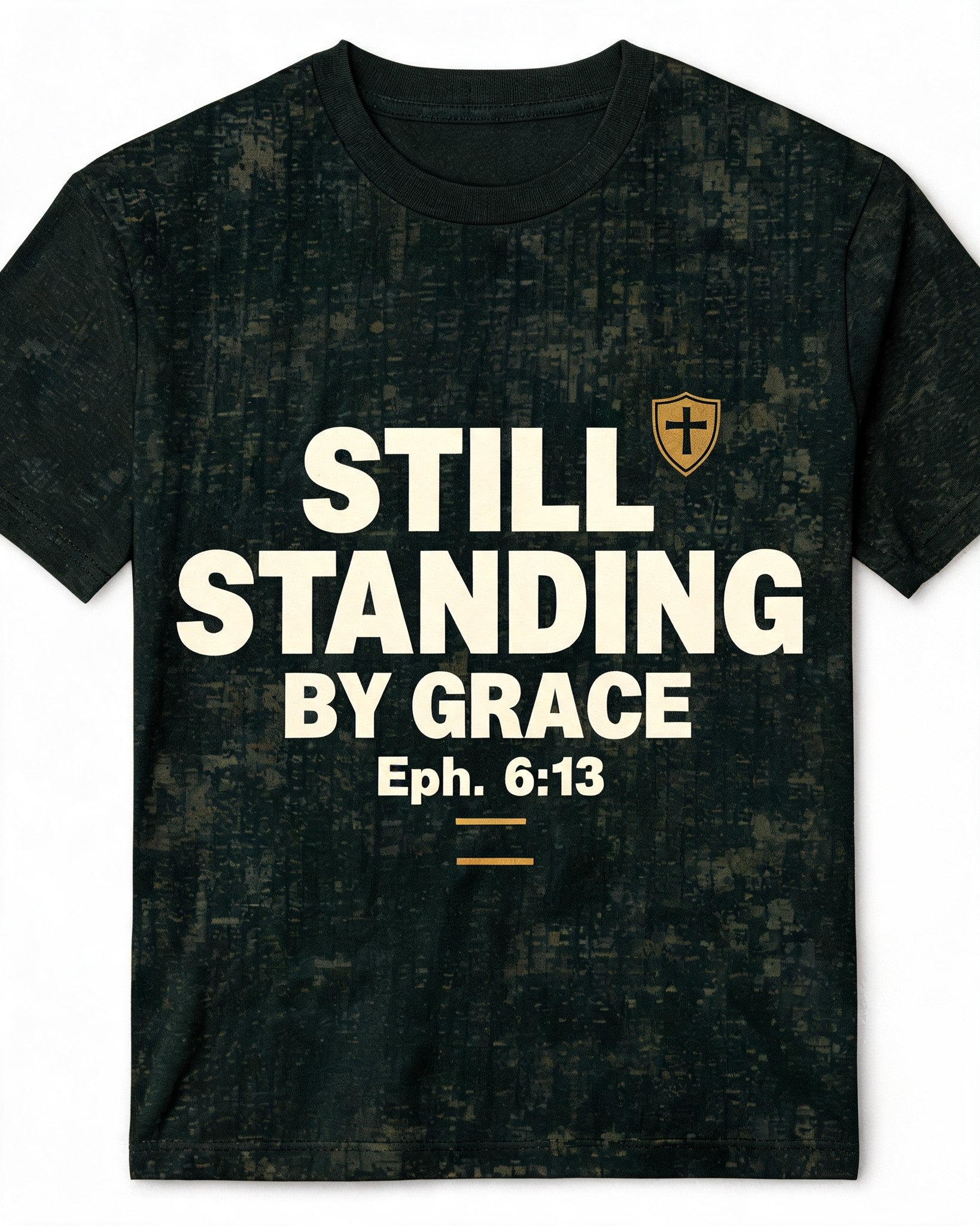 Mens Christian Shirts Big And Tall Big Type Still Standing Short-sleeve AOP T-shirt