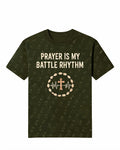 Christian Veteran Shirt Prayer Is My Battle Rhythm Short-sleeve AOP T-shirt