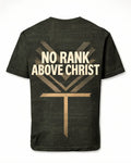 Christian Veteran Shirt No Rank Above Christ Short-sleeve AOP T-shirt