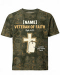 Christian Gift Custom Veteran Of Faith Short-sleeve AOP T-shirt