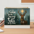 I've Got Hunting In My Blood and Jesus In My Soul Personalized 2026 Desk Calendar, Custom Name