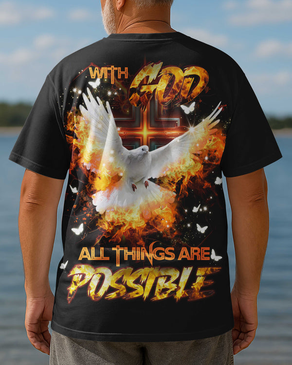 With God All Things Are Possible All Over Print T-shirt