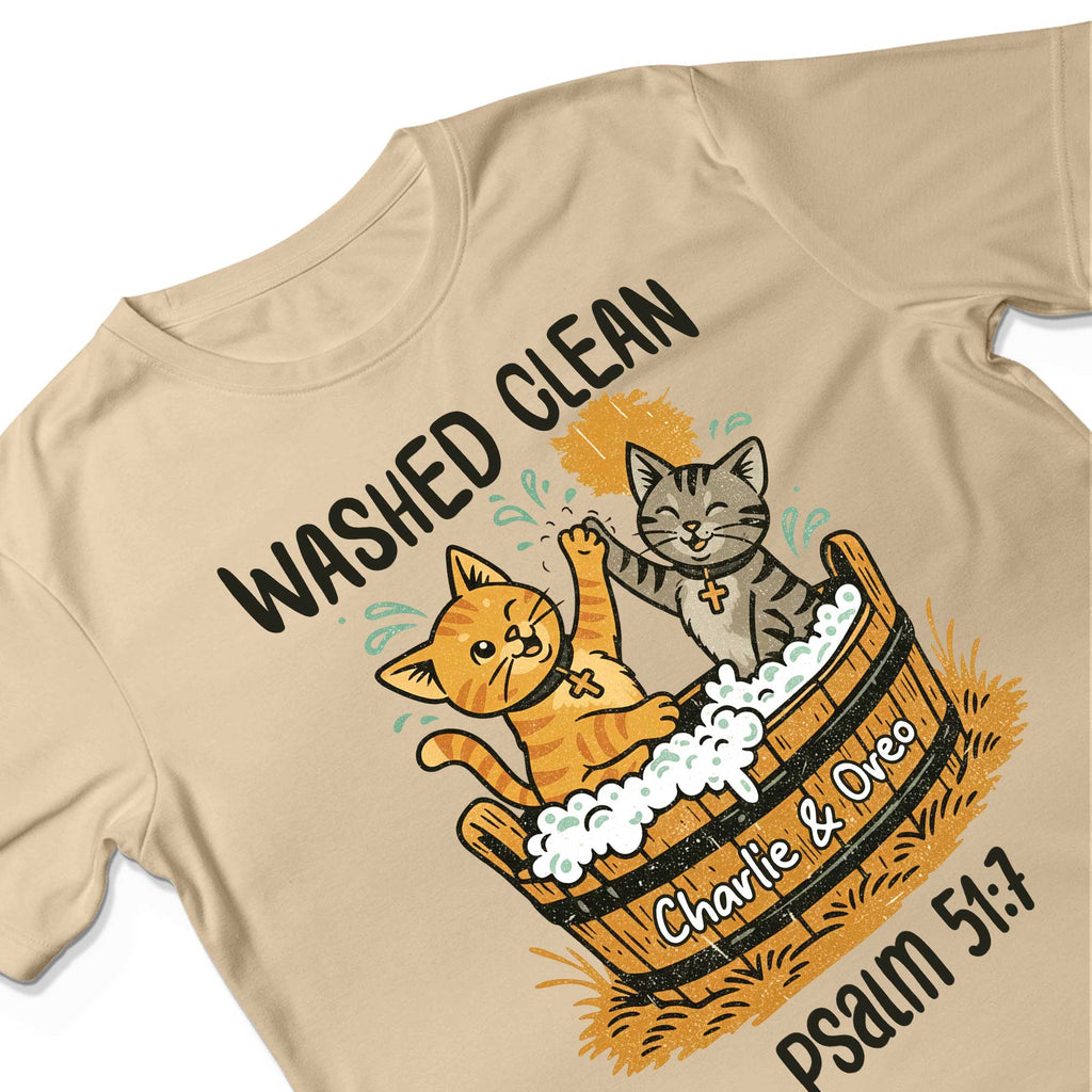 Washed Clean Cat Lovers T-Shirt
